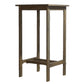 HomeRoots Square Bar Table With Distressed Grey Finish