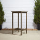 HomeRoots Square Bar Table With Distressed Grey Finish