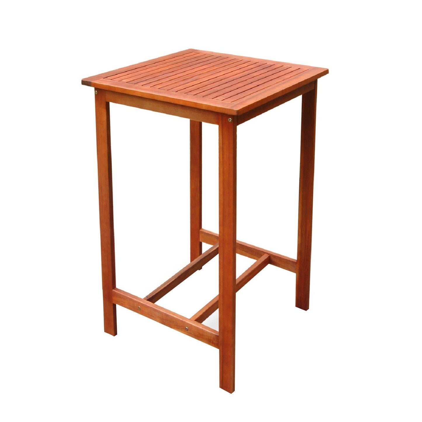 HomeRoots Square Bar Table in Chestnut Brown Finish