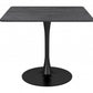 HomeRoots Square Black Pedestal Dining Table