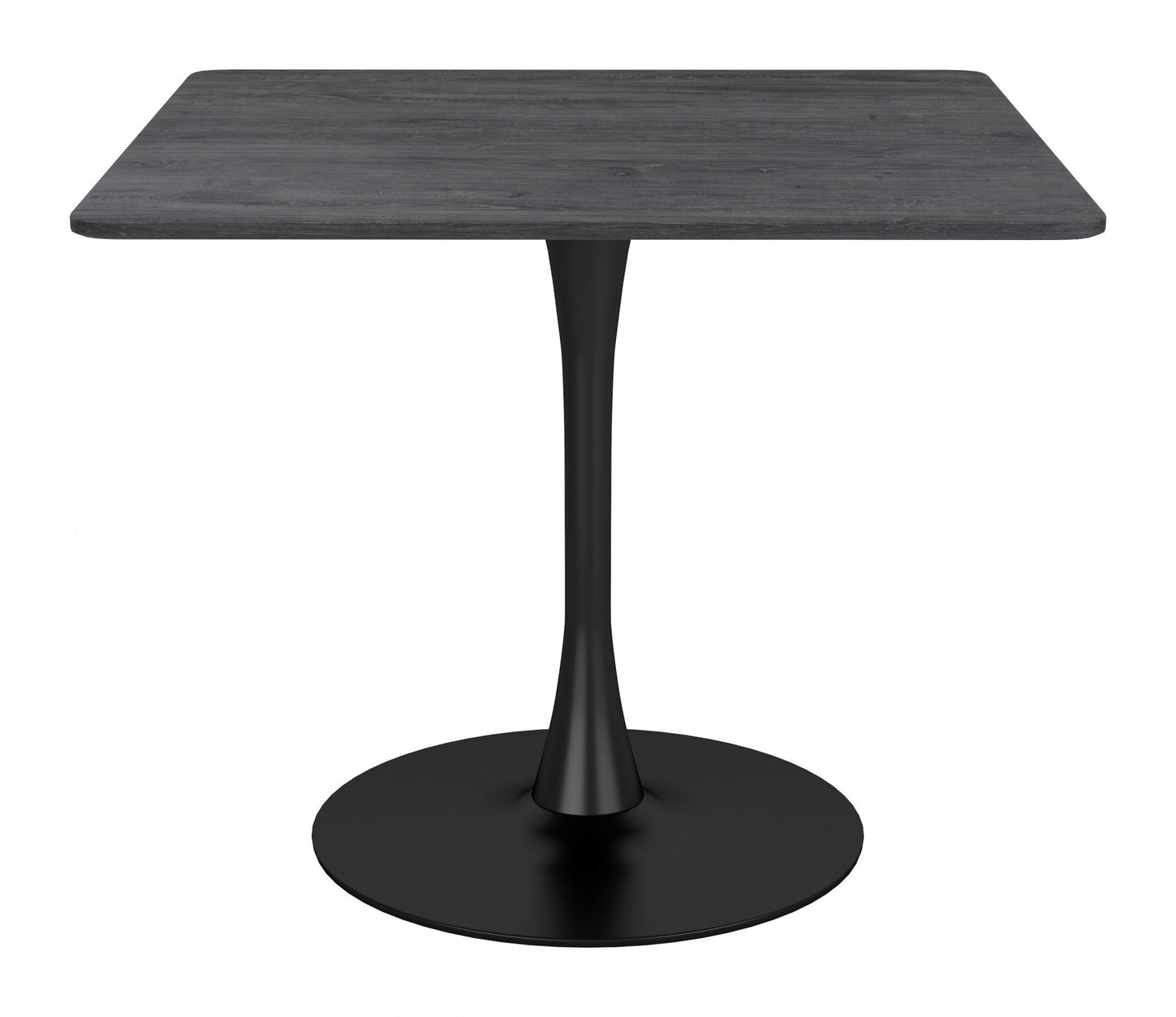 HomeRoots Square Black Pedestal Dining Table