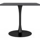 HomeRoots Square Black Pedestal Dining Table