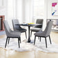 HomeRoots Square Black Pedestal Dining Table