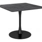 HomeRoots Square Black Pedestal Dining Table