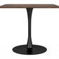 HomeRoots Square Brown And Black Pedestal Dining Table