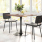 HomeRoots Square Brown And Black Pedestal Dining Table