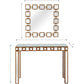 HomeRoots Square Reflective Mirror and Console Table