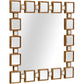 HomeRoots Square Reflective Mirror and Console Table