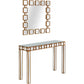 HomeRoots Square Reflective Mirror and Console Table