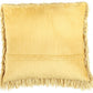 HomeRoots Square Yellow Shag Throw Pillow