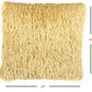 HomeRoots Square Yellow Shag Throw Pillow