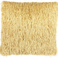 HomeRoots Square Yellow Shag Throw Pillow