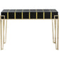 HomeRoots Squared Console Table With Gold and Black Finish