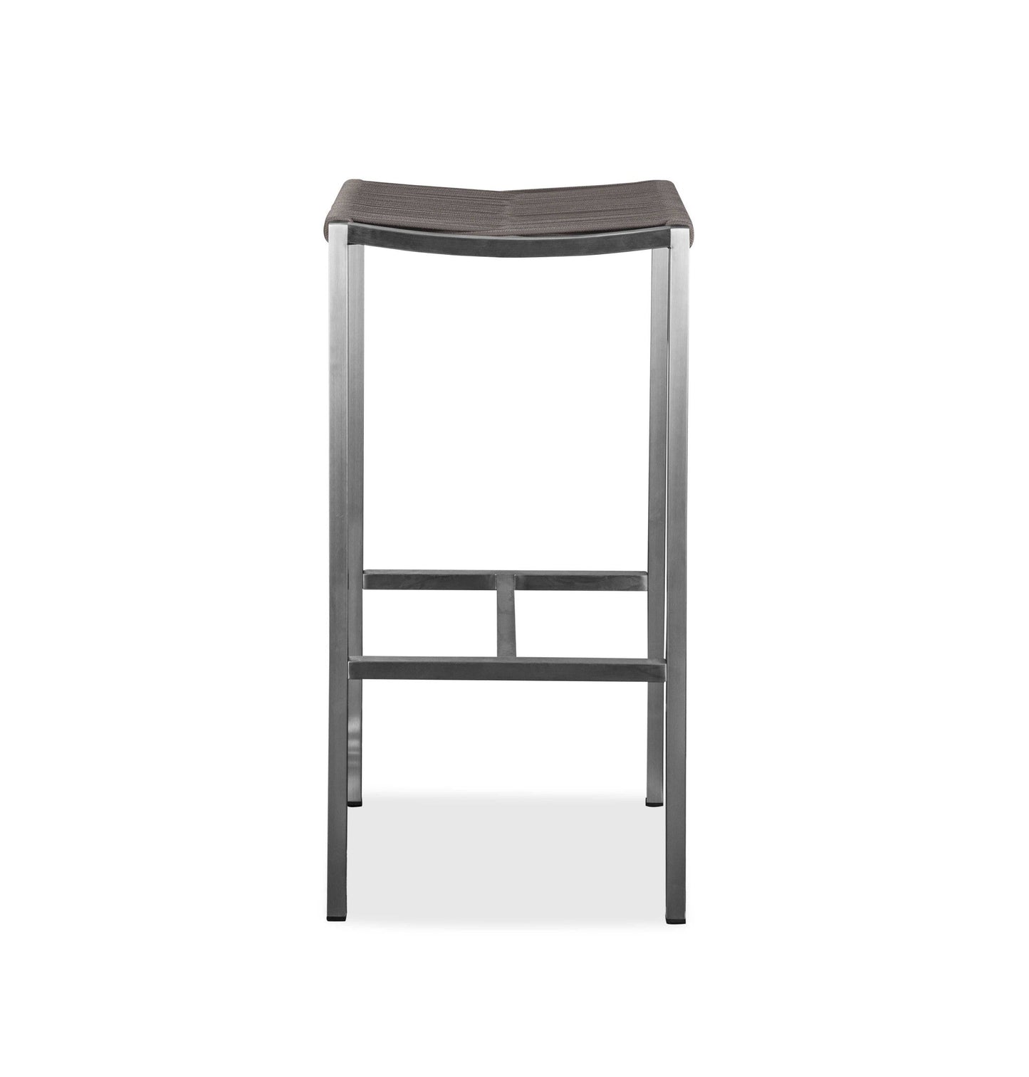 HomeRoots Stainless Steel Square Bar Stool in Set of 4