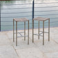 HomeRoots Stainless Steel Square Bar Stool in Set of 4