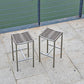 HomeRoots Stainless Steel Square Bar Stool in Set of 4