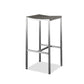 HomeRoots Stainless Steel Square Bar Stool in Set of 4