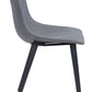 HomeRoots Steel Gray And Black Slight Scoop Dining Chairs in Set of 2