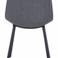 HomeRoots Steel Gray And Black Slight Scoop Dining Chairs in Set of 2