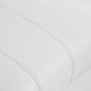 HomeRoots Stripe Top Grade Italian Leather Chair in Winter White Finish