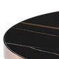 HomeRoots Stylish Black Ceramic and Rose Gold Side or End Table
