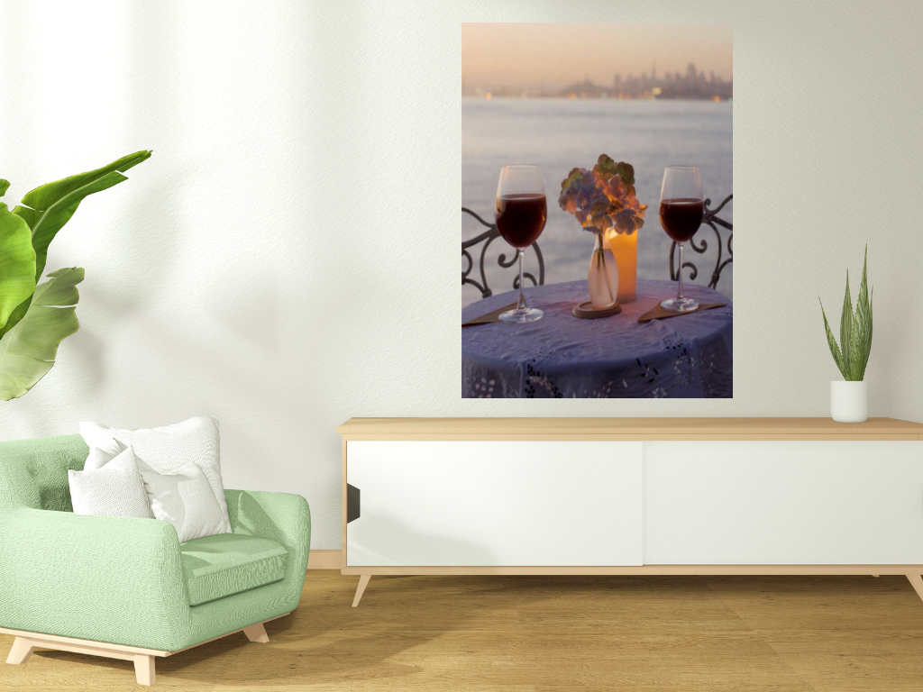 HomeRoots Sunset Date 1 For Two City Giclee Wrap Canvas Wall Art