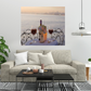 HomeRoots Sunset Wine Night For Two City 4 Giclee Wrap Canvas Wall Art