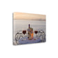 HomeRoots Sunset Wine Night For Two City 4 Giclee Wrap Canvas Wall Art