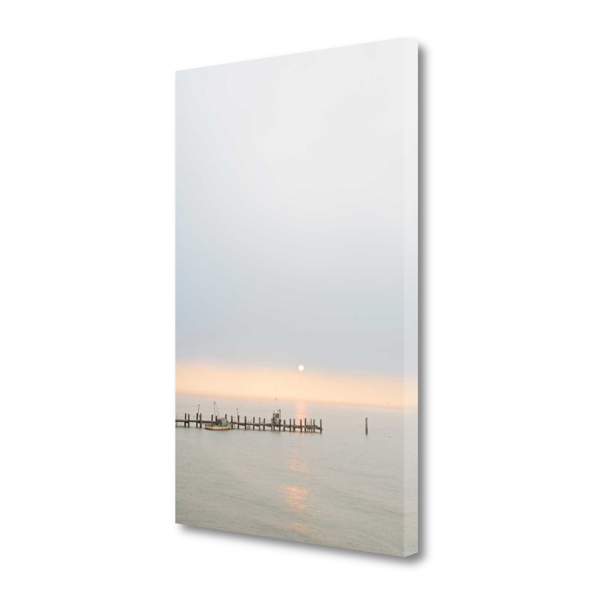 HomeRoots Sunset at the Fishing Boat Pier 1 Giclee Wrap Canvas Wall Art