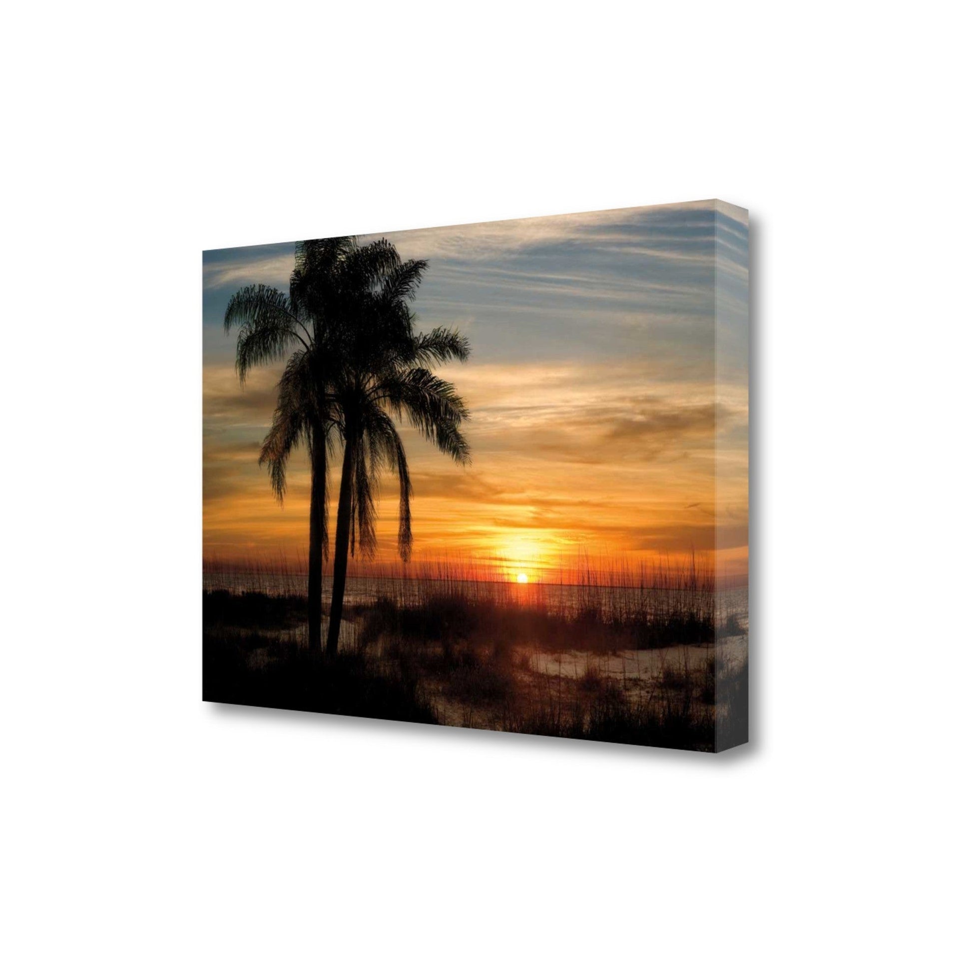 HomeRoots Sunset on the Beach 2 Giclee Wrap Canvas Wall Art