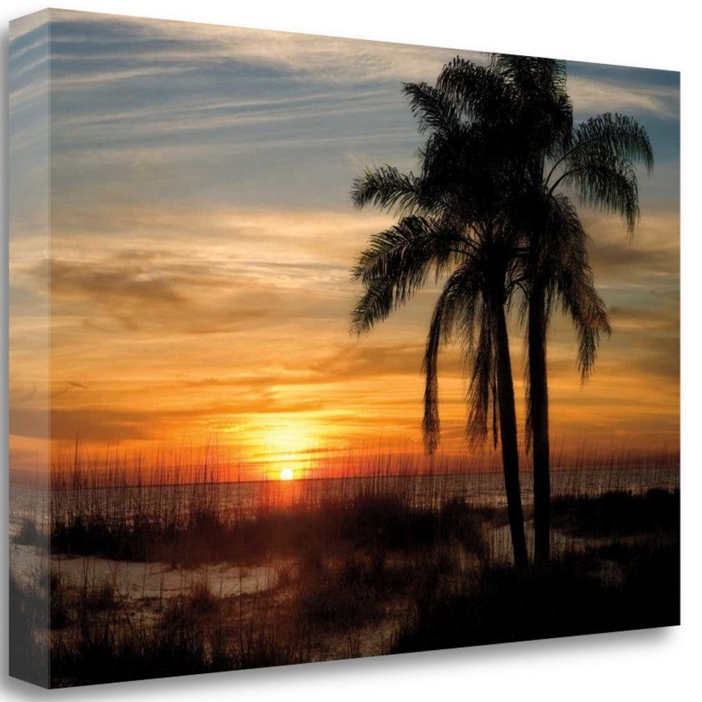 HomeRoots Sunset on the Beach 2 Giclee Wrap Canvas Wall Art
