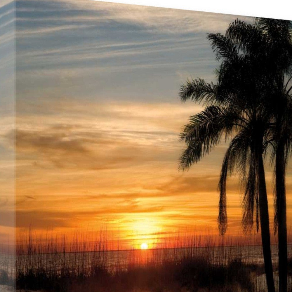 HomeRoots Sunset on the Beach 2 Giclee Wrap Canvas Wall Art