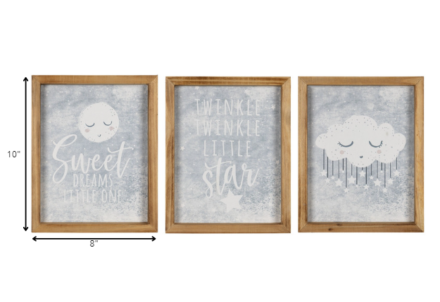 HomeRoots Sweet Dreams Peaceful Wall Art Set