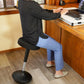 HomeRoots Tall Swivel Active Balance Chair in Black Finish