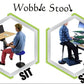 HomeRoots Tall Swivel Active Balance Chair in Black Finish