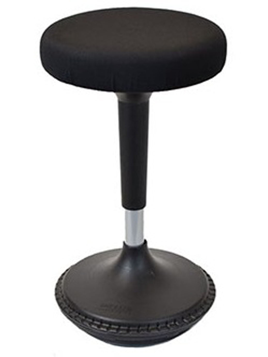 HomeRoots Tall Swivel Active Balance Chair in Black Finish