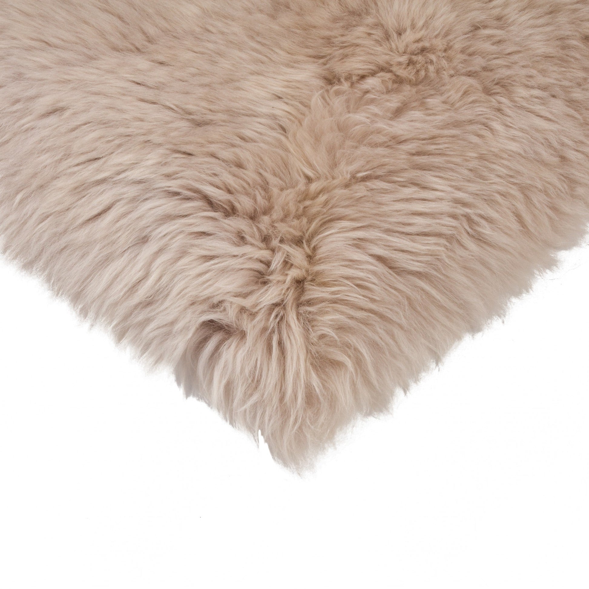 HomeRoots Taupe Natural Sheepskin Seat Chair Cover