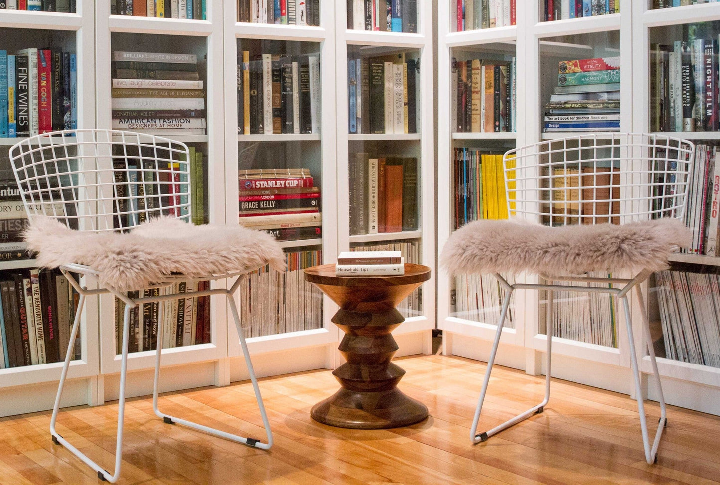 HomeRoots Taupe Natural Sheepskin Seat Chair Cover