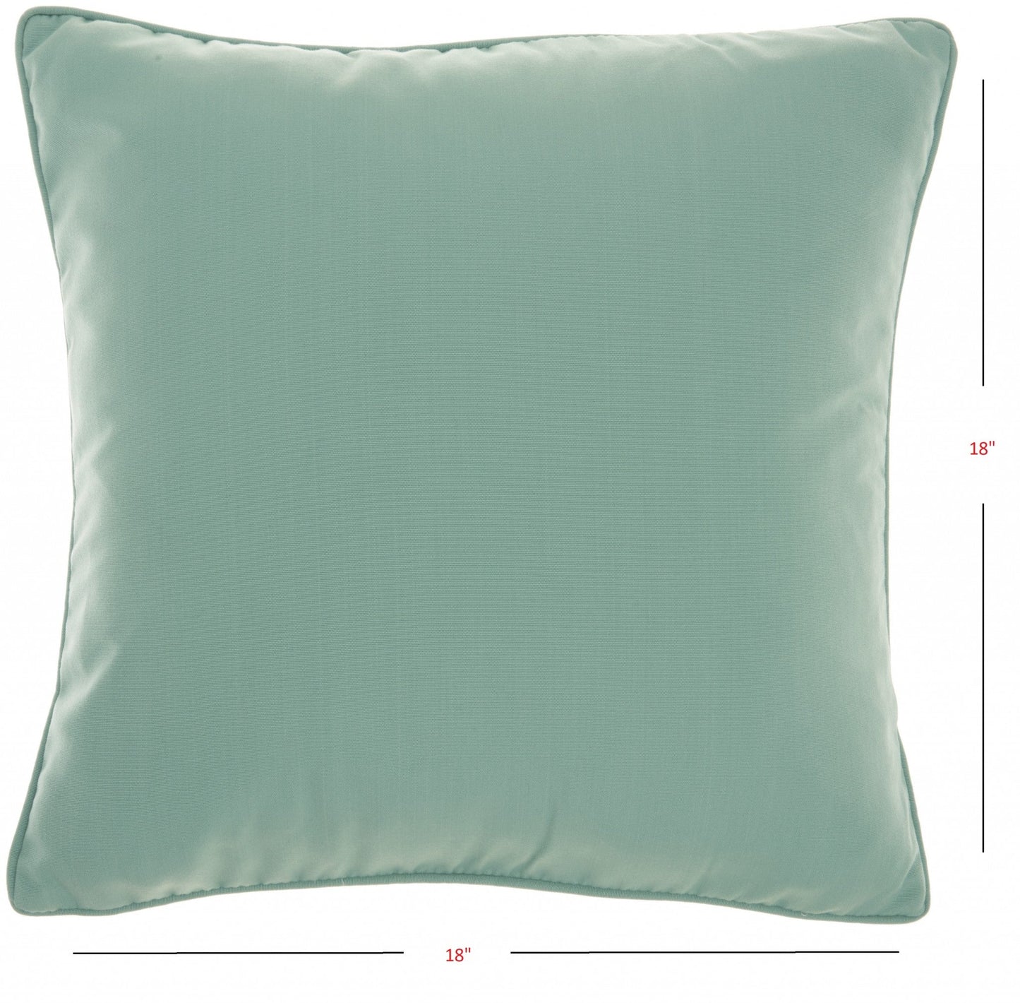 HomeRoots Teal Green Velour Throw Pillow