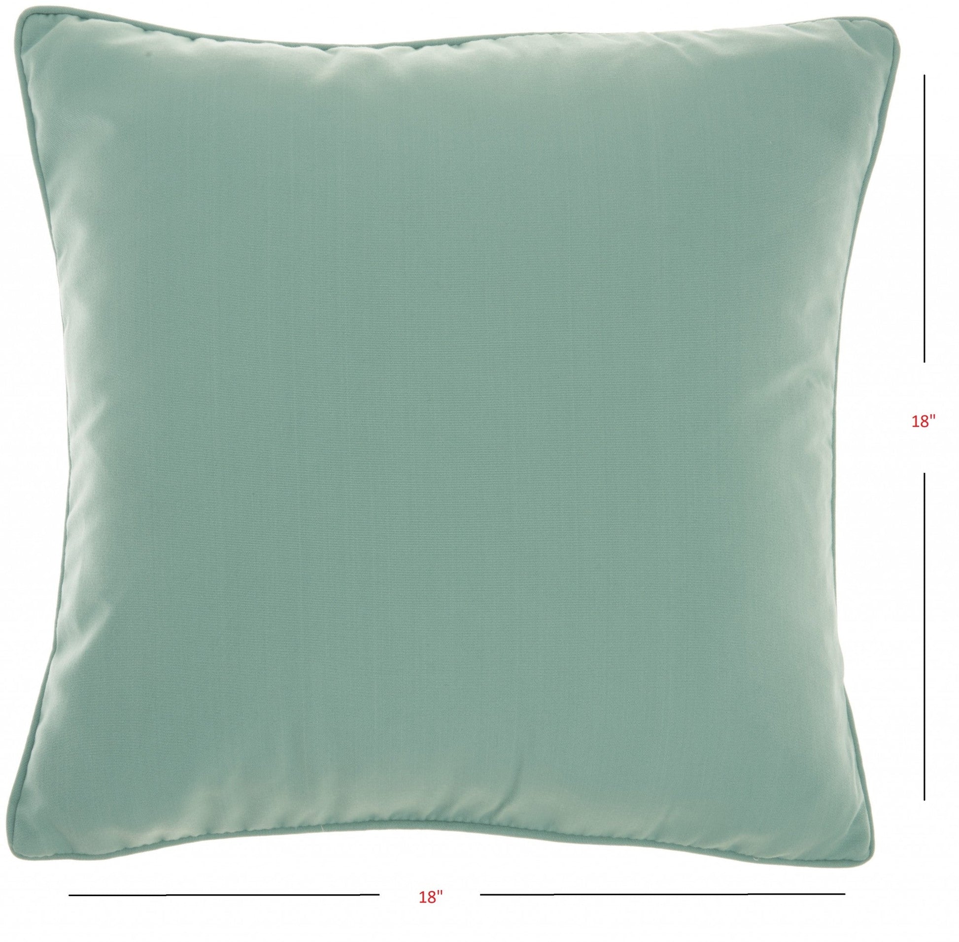 HomeRoots Teal Green Velour Throw Pillow