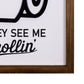 HomeRoots They See Me Rollin' Framed Wall Art
