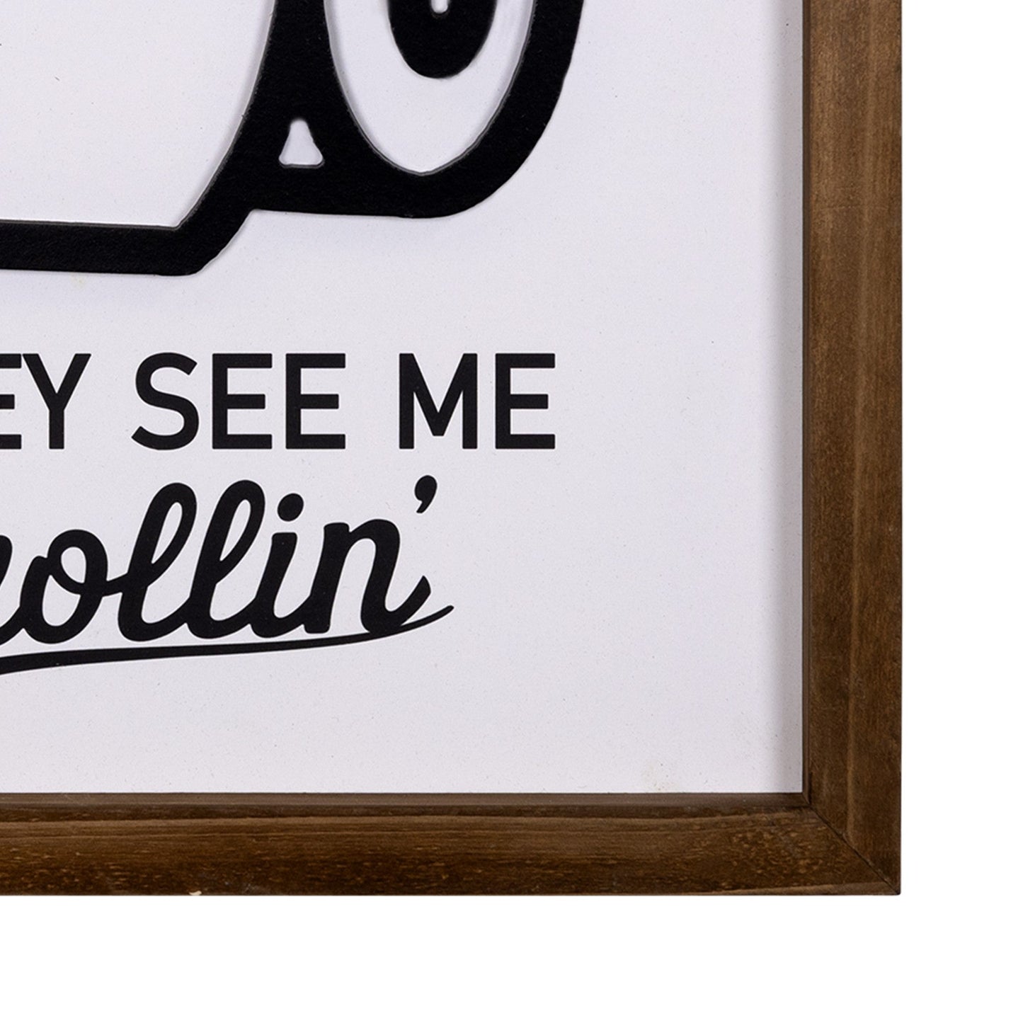 HomeRoots They See Me Rollin' Framed Wall Art