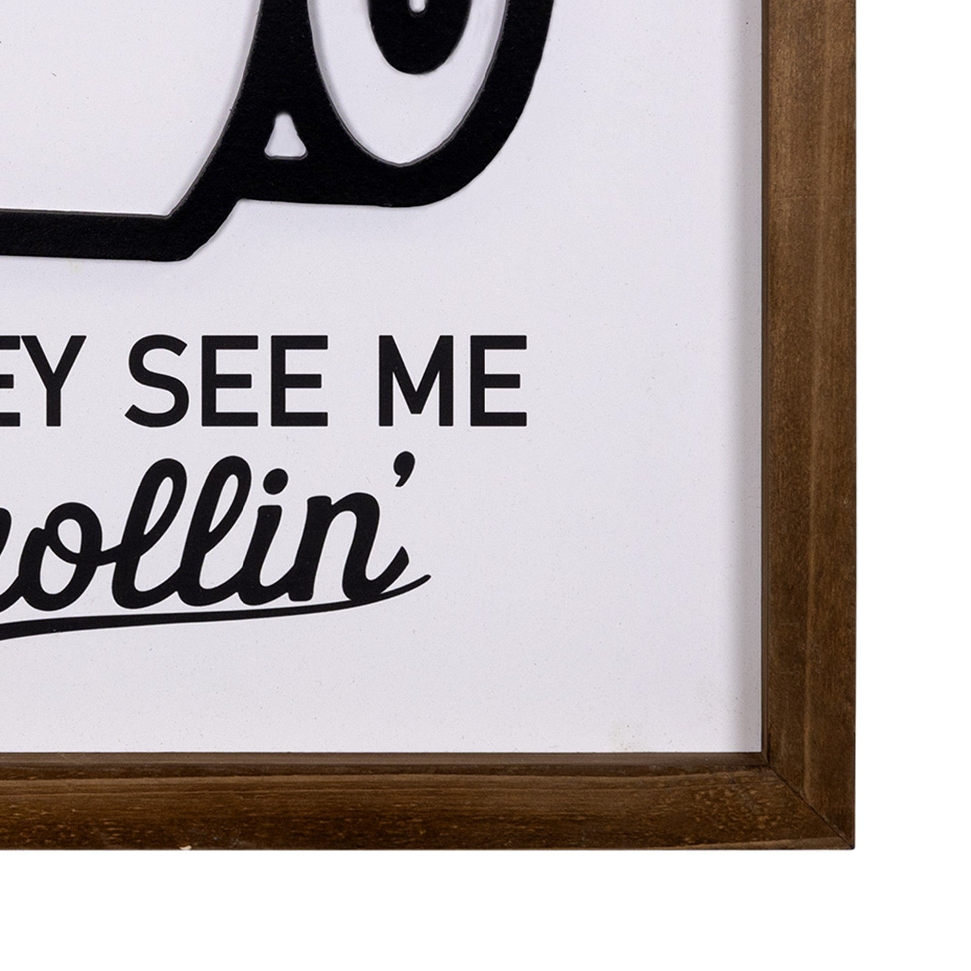 HomeRoots They See Me Rollin' Framed Wall Art