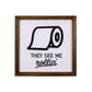 HomeRoots They See Me Rollin' Framed Wall Art