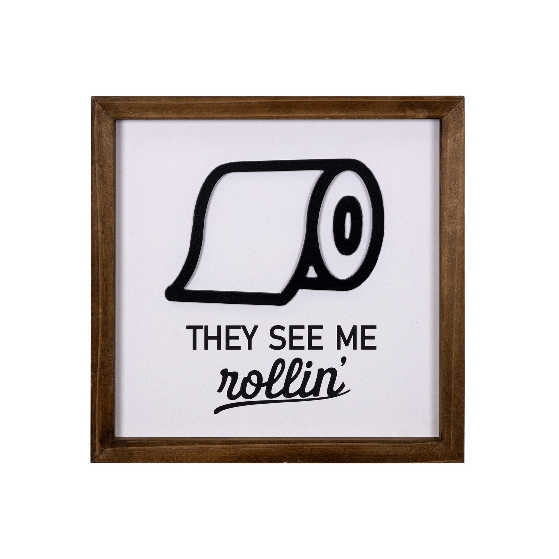 HomeRoots They See Me Rollin' Framed Wall Art