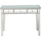 HomeRoots Three Drawer Console Table in Silver Finish