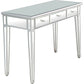 HomeRoots Three Drawer Console Table in Silver Finish