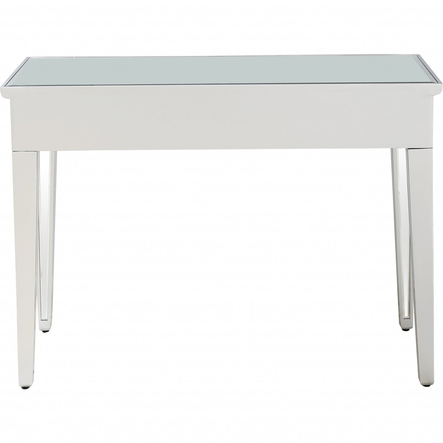 HomeRoots Three Drawer Console Table in Silver Finish