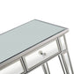 HomeRoots Three Drawer Console Table in Silver Finish