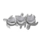 HomeRoots Three Section Turtle Design Serving Tray in Silver Finish
